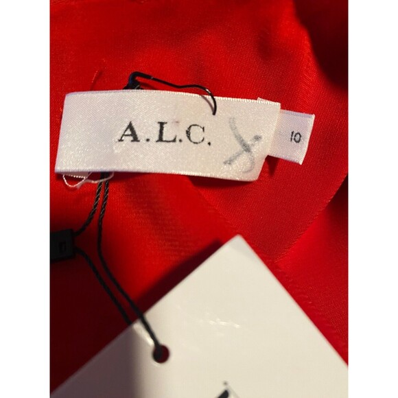 ALC Clarence Ruffled Front Red Dress Size 10 NWT - Picture 3 of 6